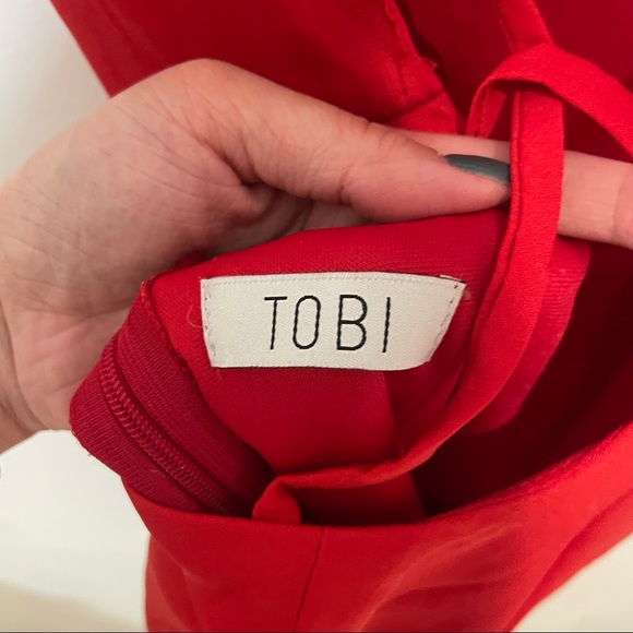Tobi Cradle Back Dress Size XS Red - Picture 3 of 3